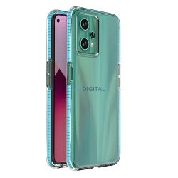   Spring Case Realme 9 Pro szilikon tok kerettel világoskék színben