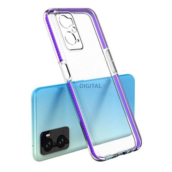 Spring Case Cover Realme 9i, Oppo A36 / A76 / A96 szilikon tok keretben fekete