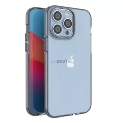   Spring Case tok iPhone 14 Pro Max szilikon tok kerettel fekete