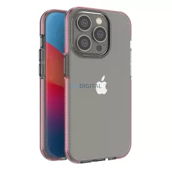   Spring Case tok iPhone 14 Pro szilikon tok kerettel világos rózsaszínű