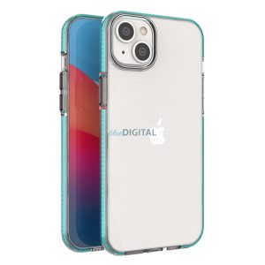 Spring Case tok iPhone 14 Plus szilikon tok kerettel világoskék