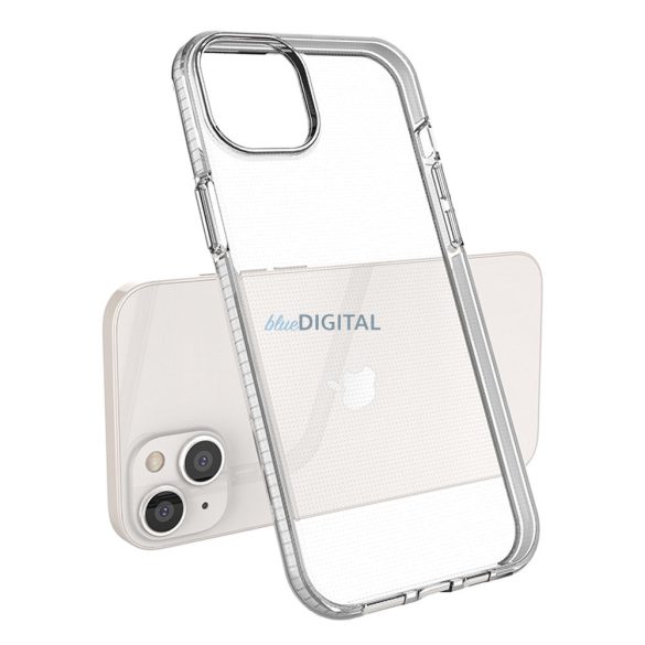 Spring Case tok iPhone 14 Plus szilikon tok kerettel fekete