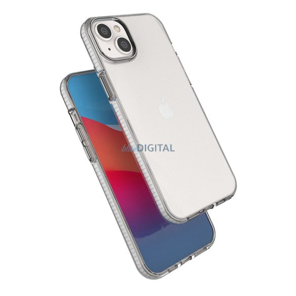 Spring Case tok iPhone 14 Plus szilikon tok kerettel fekete