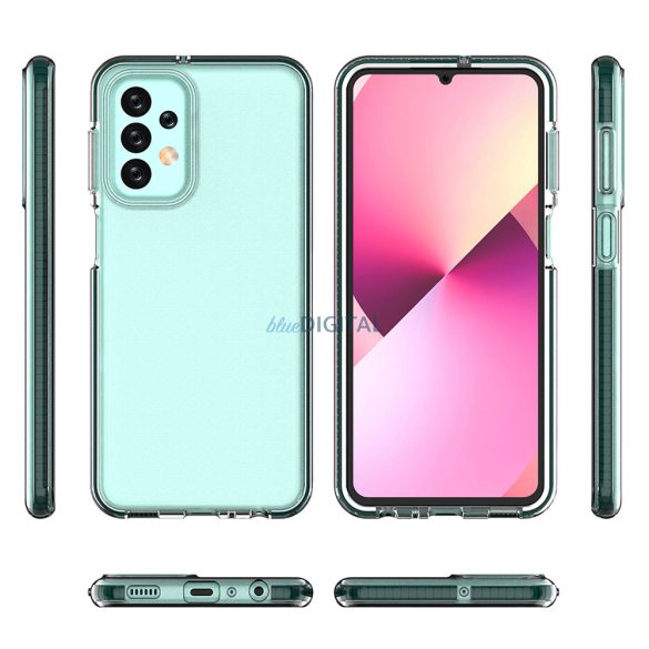 Spring Case Samsung Galaxy A23 szilikon tok kerettel világoskék színben