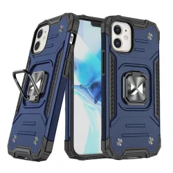   Wozinsky Ring Armor tok iPhone 14 Armor tok mágneses tartó gyűrű kék