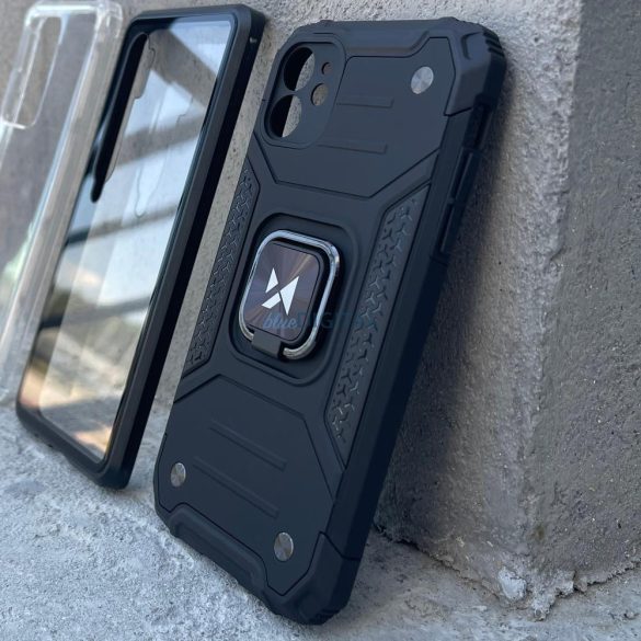 Wozinsky Ring Armor tok iPhone 14 Armor tok mágneses tartó gyűrű piros