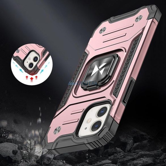 Wozinsky Ring Armor tok iPhone 14 Armor tok mágneses tartó arany gyűrű