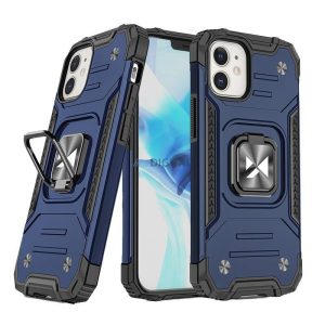 Wozinsky Ring Armor tok iPhone 14 Plus Armor tok mágneses tartó gyűrű kék