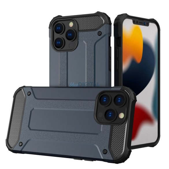 Hybrid Armor tok iPhone 14 Pro Armor hibrid tok kék