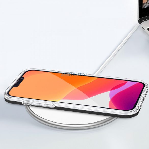 átlátszó 3in1 tok Samsung Galaxy A03 szilikon tok kerettel fekete