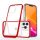 átlátszó 3in1 tok iPhone 14 Pro szilikon tok kerettel piros