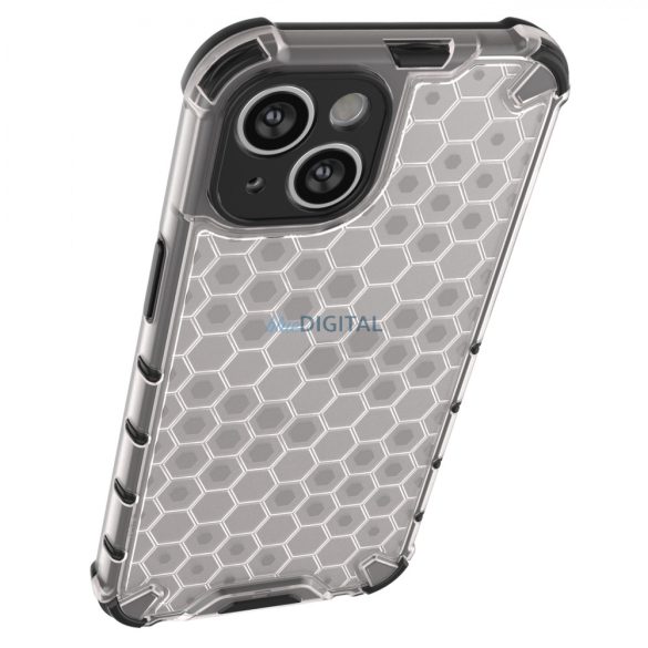 Honeycomb tok iPhone 14 Plus Armor hibrid tok fekete