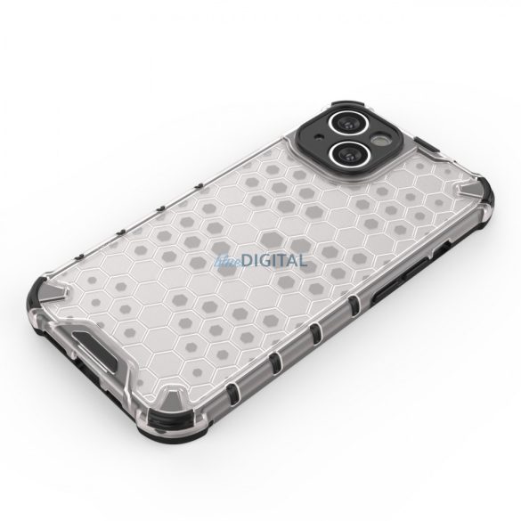 Honeycomb tok iPhone 14 Plus Armor hibrid tok átlátszó