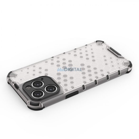 Honeycomb tok iPhone 14 Pro Armor hibrid tok átlátszó