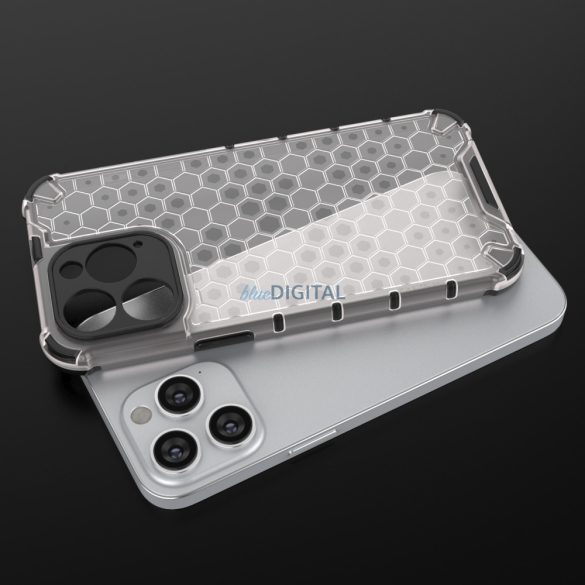 Honeycomb tok iPhone 14 Pro Max Armor hibrid tok átlátszó