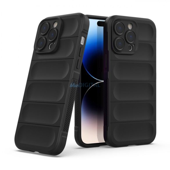 Magic Shield tok iPhone 14 Pro Max rugalmas Armor sötétkék tok