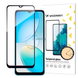   Wozinsky Full Glue Infinix Hot 12i teljes képernyő edzett üveg keret fekete (tokbarát)