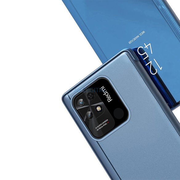 Clear View tok Xiaomi Redmi 10C flip cover kék