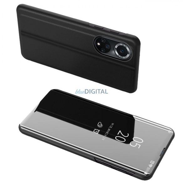 Clear View Case tok Huawei nova 9 flip tok fekete