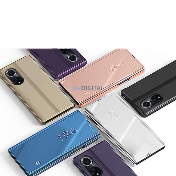 Clear View Case tok Huawei nova 9 flip tok fekete