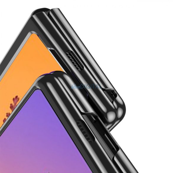 Plating tok Samsung Galaxy Z Fold 4 tok fém kerettel rózsaszínű