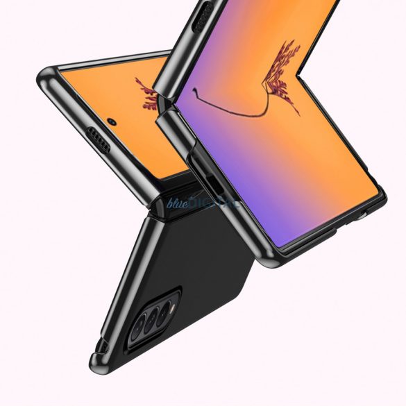 Plating tok Samsung Galaxy Z Fold 4 tok fém kerettel fekete