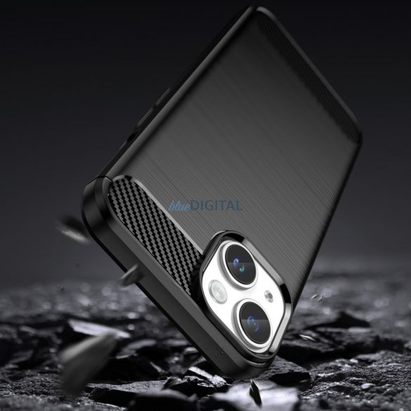 Carbon Case tok iPhone 14 Plus fekete