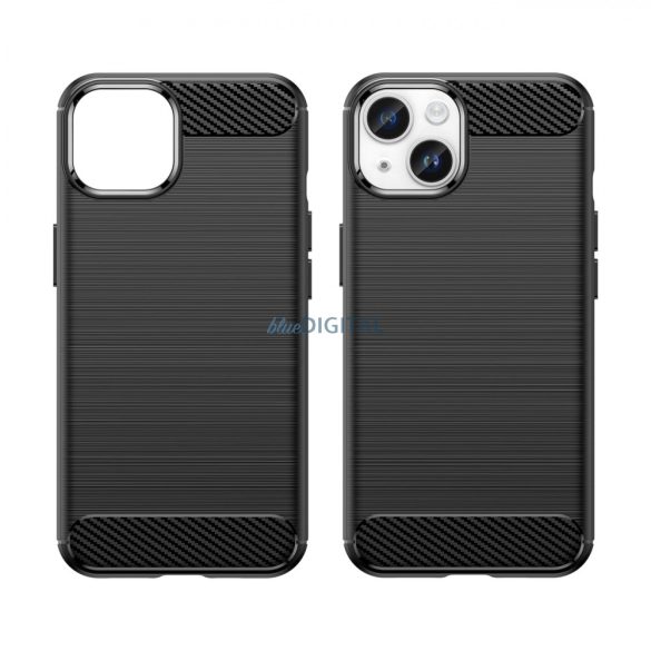 Carbon Case tok iPhone 14 Plus fekete