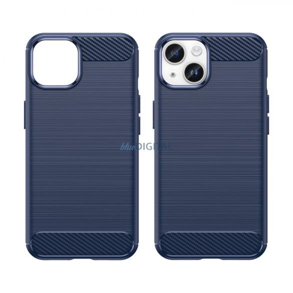 Carbon Case tok iPhone 14 Plus kék