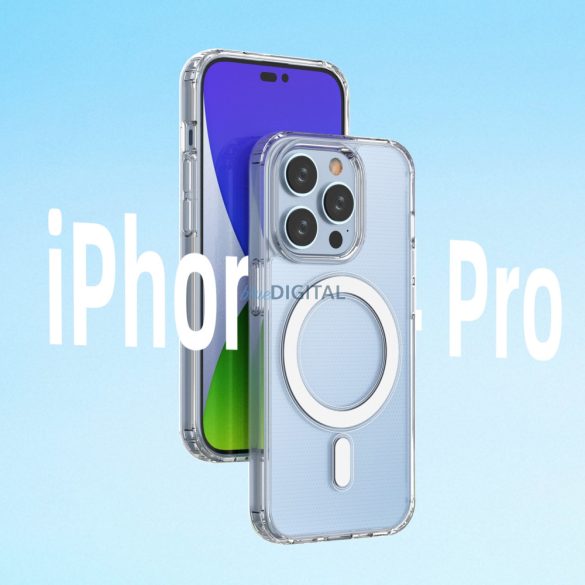 Mágneses tok MagSafe iPhone 14 Pro átlátszó