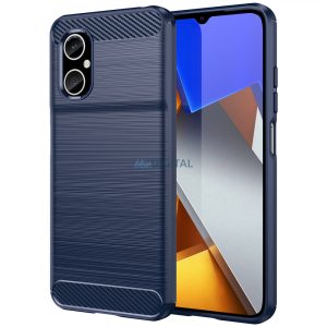 Carbon tok Xiaomi Redmi Note 11E /Redmi 10 5G / Redmi 10 Prime+ 5G / Poco M4 5G rugalmas szilikon Carbon tok kék