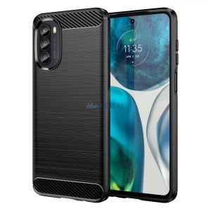 Carbon tok Motorola Moto G82 5G / Moto G52 rugalmas szilikon Carbon tok fekete