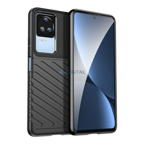 Thunder Case tok Xiaomi Poco F4 5G szilikon Armor tok fekete