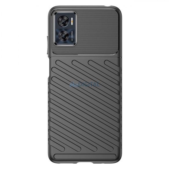 Thunder Case tok Motorola Moto E32 szilikon Armor tok fekete