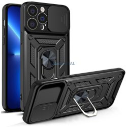   Hybrid Armor Camshield tok iPhone 13 Pro Armor tok kameratok fekete