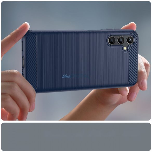 Carbon tok Samsung Galaxy A14 5G rugalmas szilikon Carbon tok kék