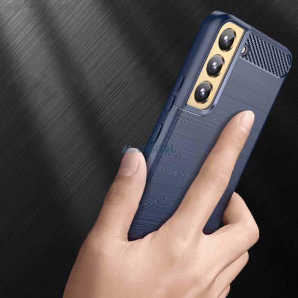 Carbon tok Samsung Galaxy S23+ rugalmas szilikon Carbon tok kék