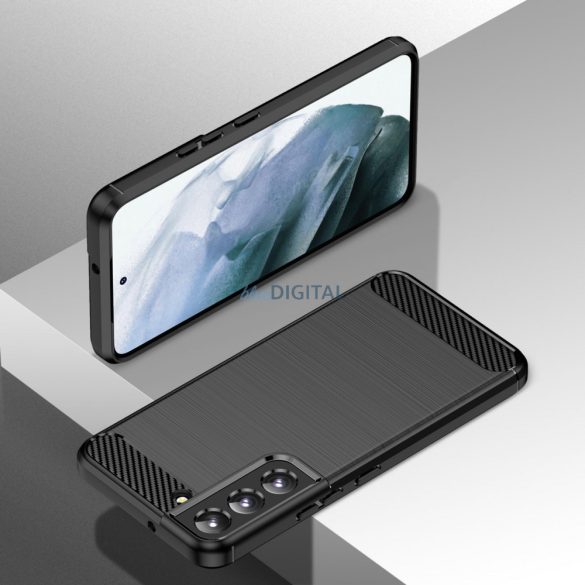 Carbon tok Samsung Galaxy S23 rugalmas szilikon Carbon tok fekete