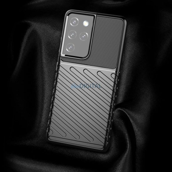 Thunder Case tok Samsung Galaxy S23 Ultra szilikon Armor tok fekete