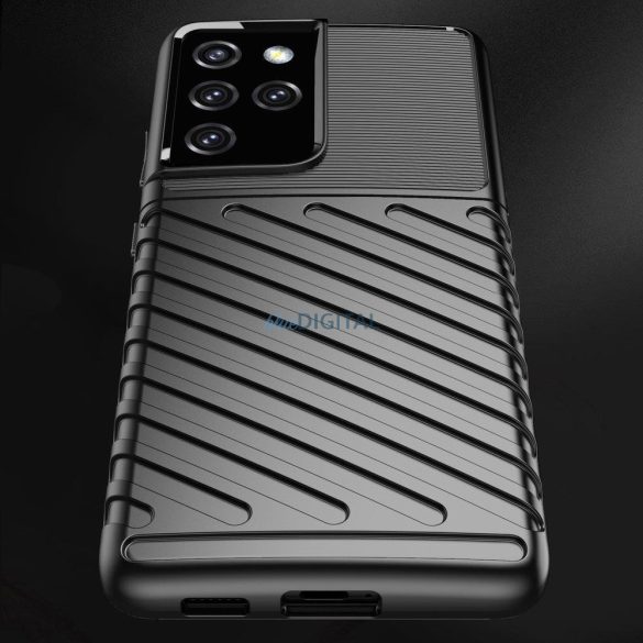 Thunder Case tok Samsung Galaxy S23 Ultra szilikon Armor tok fekete