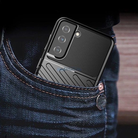 Thunder Case tok Samsung Galaxy S23+ szilikon Armor tok fekete