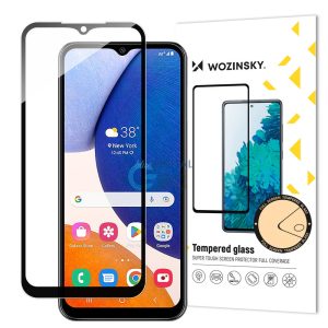 Wozinsky Full Glue edzett üveg Samsung Galaxy A14 5G 9H teljes képernyős fekete kerettel