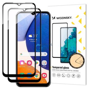 Wozinsky Full Glue edzett üveg Samsung Galaxy A14 5G 9H teljes képernyő edzett üveg fekete kerettel