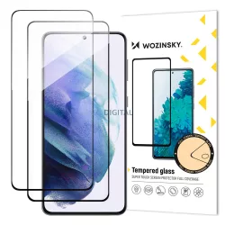   Wozinsky Full Glue edzett üveg Samsung Galaxy S23+ 9H teljes képernyő edzett üveg fekete kerettel