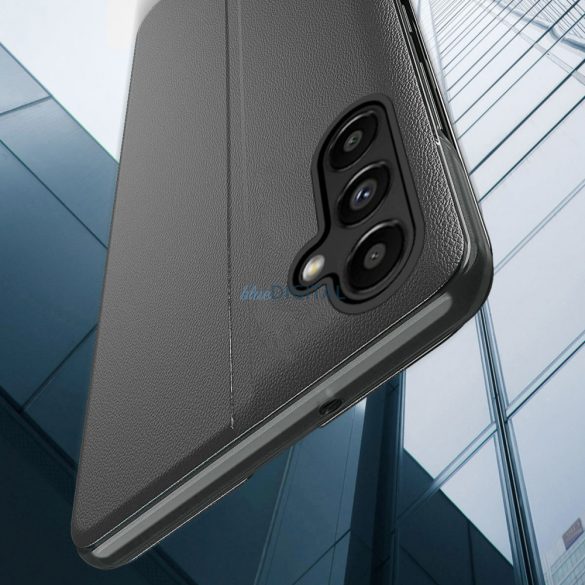 Eco Leather View Case tok Samsung Galaxy S23+ egy flip állvány fekete