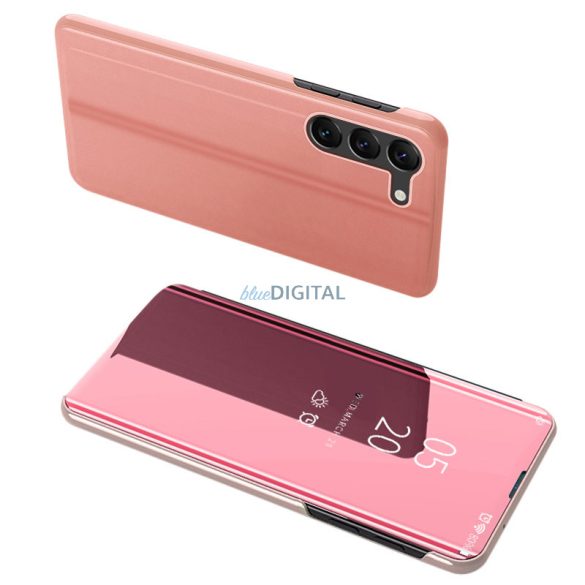 Clear View tok Samsung Galaxy S23 tok rózsaszín