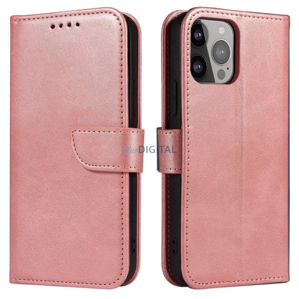 Mágneses tok Samsung Galaxy A54 5G Cover Flip Wallet Állvány rózsaszín