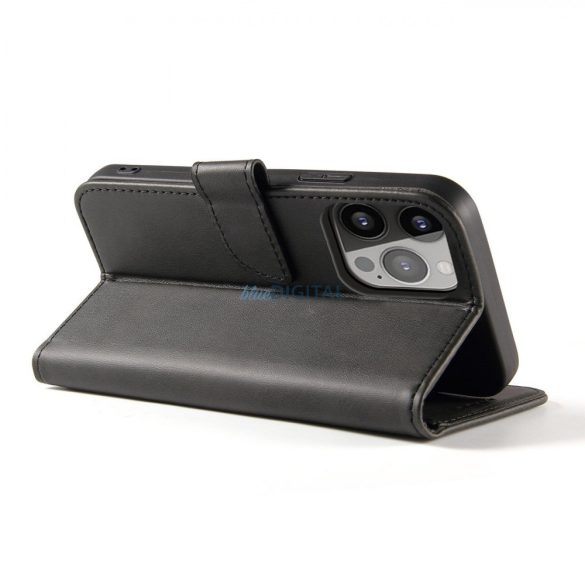 Mágneses tok Samsung Galaxy S23+ flip cover pénztárca állvány fekete