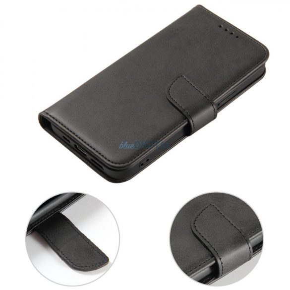 Mágneses tok Asus Zenfone 9 flip cover pénztárca állvány fekete
