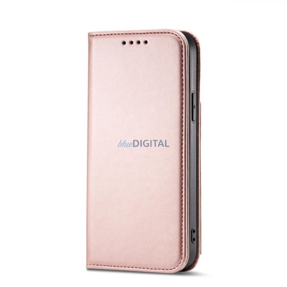 Magnet Card Case Samsung Galaxy S23+ mágneses flipes tok pénztárcával, állvánnyal, rózsaszín